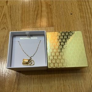 NWT Michael Kors heart and lock necklace
